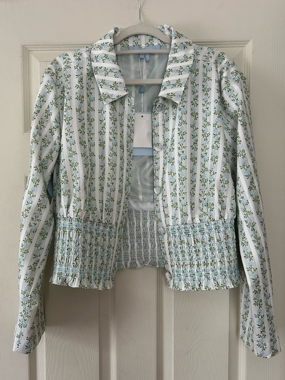 NWT Hill House Hunter Jacket in Brocade Vine Stripe XXL